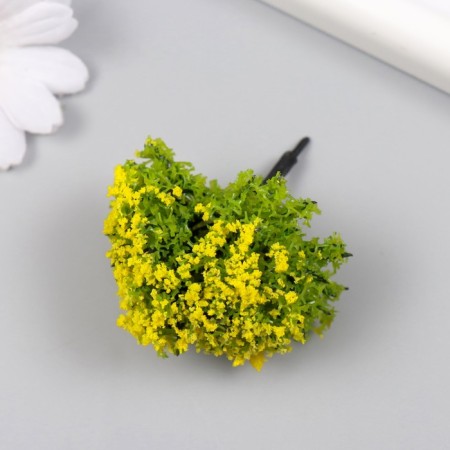 Artificial plant for creativity plastic "yellow acacia" 6 cm-2