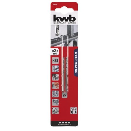 Metal drill KWB Silver Star, 3x61 mm, sharpening angle 135 °, stal HSS-G-1