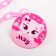 Holder for the nipple - dummies "meow", on the chain, pink color
