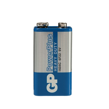 Salt battery GP PowerPlus Heavy Duty, 6F22 (1604C) -1S, 9V, Crohn, Spike, 1 pc.