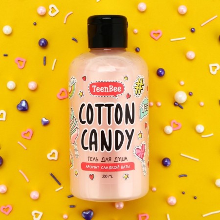 Shower gel, moisturizing, 300 ml, sweet cotton scent, teenbee-8