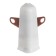 Outdoor angle (external) with fasteners for skirting boards 70mm "decoration", 001 white