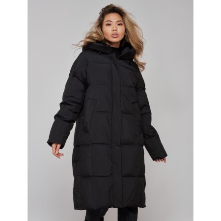 Coat insulated winter female, size 42, black color-22
