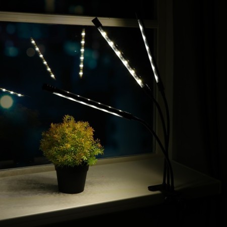 LED phytoslight, 27 W, 250 mm, IP66, 5 V, USB, full spectator, clothespin, timer-1