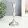 Polystone candlestick for 1 candle "Callisto" silver 15.5x7x7 cm