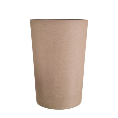 High pots with drainage liner, 97l cappuccino 49.3x49.3x72.3cm