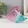 Souvenir glass "Pink-blue sink" under the Muranian glass 23x13.5x8 cm