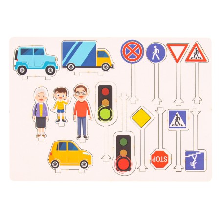 Puzzle "Road signs. We study traffic rules "-5