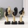 Souvenir Polystone Bust "Mask with golden hand" Black mix 4.6x5.1x17.5 cm