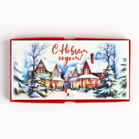 Brown Light Chocolate Box, with a window, 16.4 x 8.4 x 1.7 cm, New Year-4