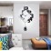 Wall clock, series: pendulum, smooth move, 34 x 64 cm