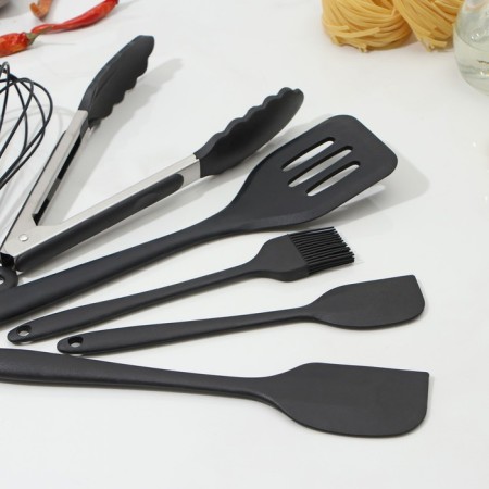 A set of kitchen utensils Black, 6 items, black color-3