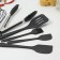 A set of kitchen utensils Black, 6 items, black color