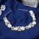 Hair accessory "Nikki" flowers with leaves, 23 cm, silver