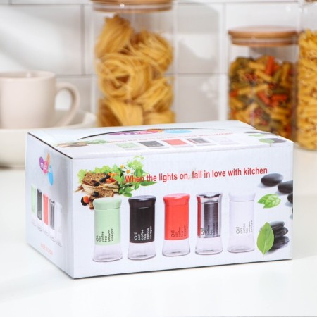 A set of containers for spices from glass "Style", 170 ml, 5.5 × 11 cm, 12 pcs-5