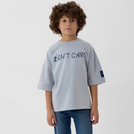 T -shirt Children's Minaku, gray color, height 116 cm