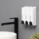 The dispenser for soap, shampoo, shower gel, 3 compartments of 350 ml, white color