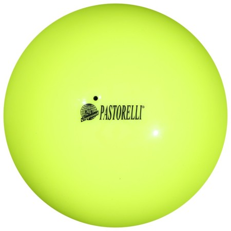 The ball for rhythmic gymnastics Pastorelli New Generation Fig, D = 18 cm, yellow color