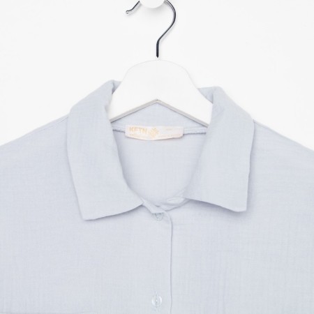 Пижама женская (рубашка и брюки) KAFTAN "Basic" размер 48-50, цвет серо-голубой-6
