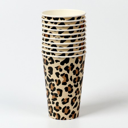 A disposable paper cup for coffee "Animal Print", 400 ml-2