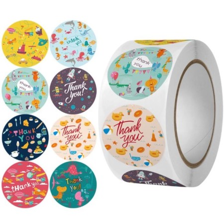 Stick Paper "Bright moments. Gratitude" d = 2.5 cm 500 pcs in a roll 3x6.5x6.5 cm