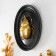 Panel interior polystone "Beetle rhino" black with gold 21x5x27 cm