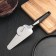 Knife-Lopatka for pizza shares "Chrome", 29 × 6.5 cm, black color