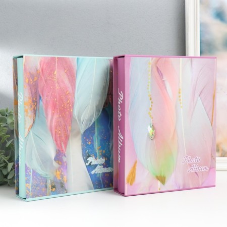 Photo album for 200 photos 10x15 cm "Magic feathers" mix 26x20.5x5.7 cm