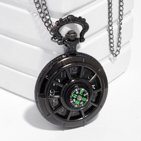 Pocket clock "Classics", quartz, chain L-37 cm, D-4.5 cm, with compass-1