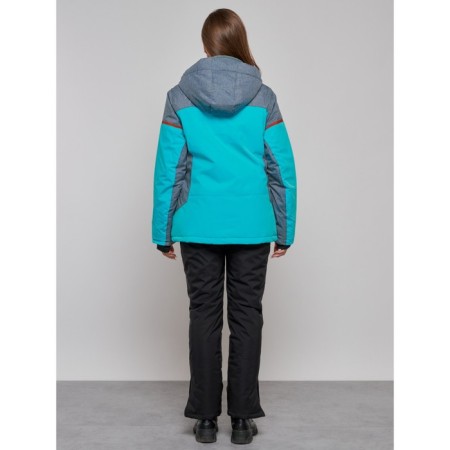 Ski jacket female, size 52, turquoise color-17