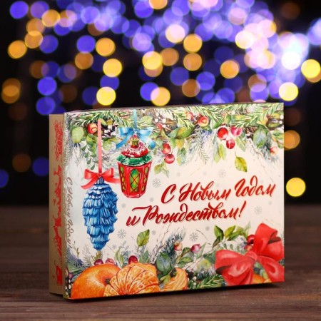 Gift box "New Year's bouquet", 23.5 x 6.5 x 18.7 cm