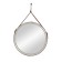 Mirror Uperwood Round, 80 cm, LED backlight, sensor, brown belt