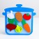 Developing game "Poster with vegetables"