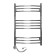Domoterm electric heated towel rail "Calipso", 500 x 800 mm, 10 crossbars, left, chrome