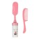 A set of combs with a rattle "Baby", 2 pcs., Pink color, Mix drawing