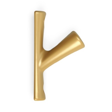 Furniture hook CAPPIO Branch, one -rot, color gold, 4 pcs.-4