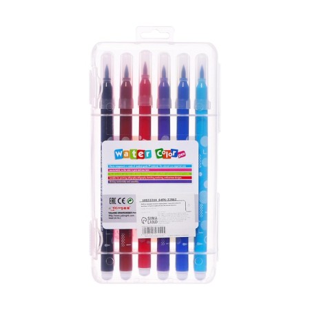 A set of watercolor markers with a 12pcs with a tips/12 -cv in a plastic penalty-6