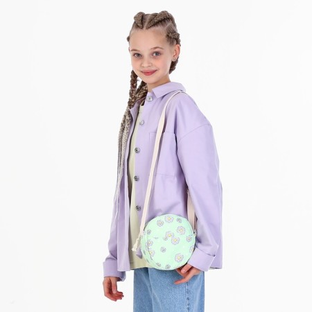 A backpack with a zipper, bag, cosmetic bag, green color-12