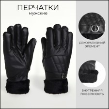 Gloves husband 26.5*1*11 cm, leather claim, insulation claim, prayer, (h), black