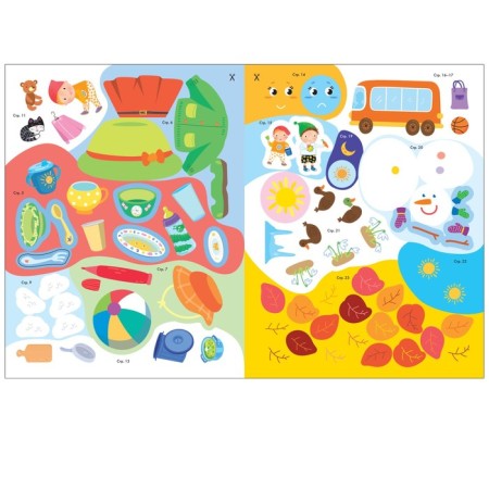 Activities with stickers. Set. 2+-11