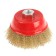 Matrix Ushm brush, 100 mm, M14, "cup", brass -tiered twisted wire