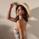 Women's hat minku "Summer" Beige color, rr 56-58