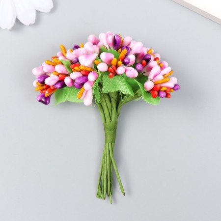 Decor for creativity "droplets" (1 set = 1 bouquet) in a bouquet of 12 colors mix 12x1.5 cm