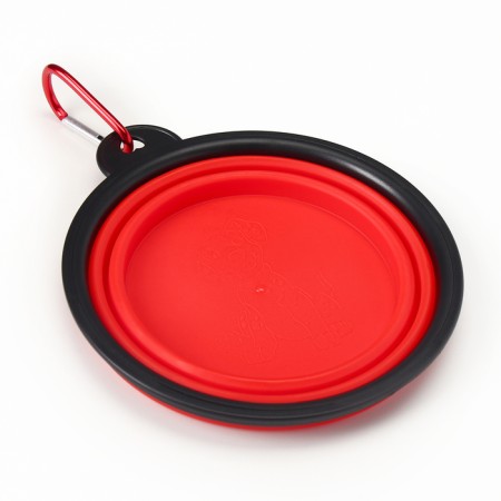 Silicone, folding bowl, 350 ml, 11 cm, red-3