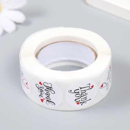 Stick Paper "Heart. Gratitude" d = 2.5 cm 500 pcs in a roll 3x6.5x6.5 cm-2
