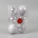 Set of balls plastic D-8 cm, 6 pcs "Winter Valley" silver
