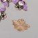 Decor for creativity metal, enamel "Cat-flying mouse" black-violet 2x2.9 cm
