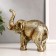 Souvenir Polystone "Golden Elephant" 13x16.8x6.5 cm