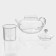 Hot kettle with glass sieve "Valencia with Rose", 600 ml