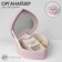Organizer for decorations portable with the mirror "Casket Unicorn Heart", 17 × 15 × 7 cm, pink color